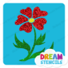 Picture of Heart Flower - Vinyl Stencil - 312