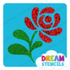 Picture of Tear Drop Rose - Vinyl Stencil - 313