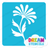 Picture of Daisy with Leaves - Vinyl Stencil - 314