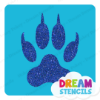 Picture of Paw Print with Claws - Vinyl Stencil - 325