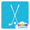 Picture of Golf Clubs - Vinyl Stencil - 340