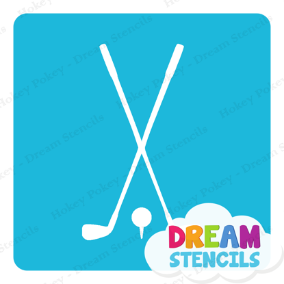 Picture of Golf Clubs - Vinyl Stencil - 340