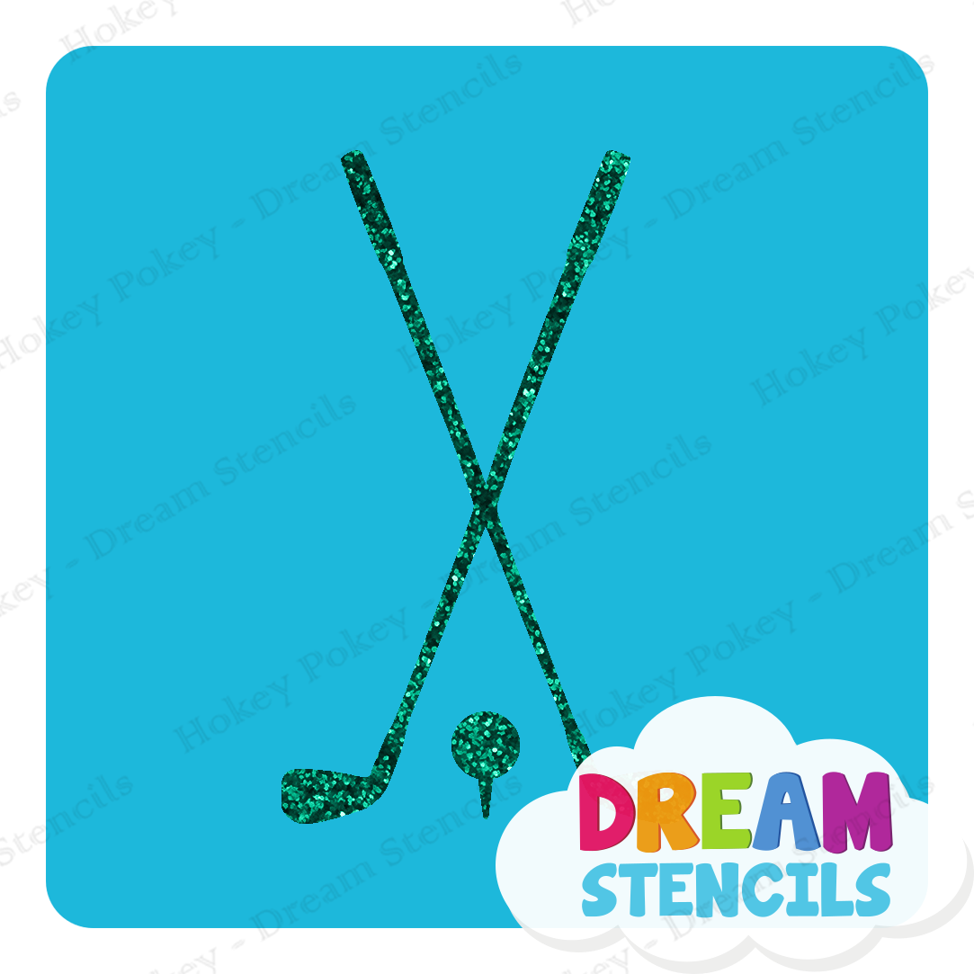 Picture of Golf Clubs - Vinyl Stencil - 340