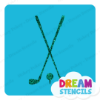 Picture of Golf Clubs - Vinyl Stencil - 340