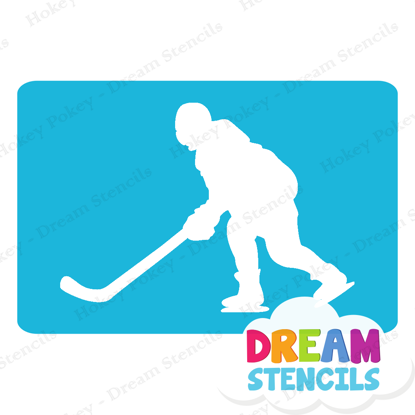 Picture of Hockey Player - Vinyl Stencil - 345