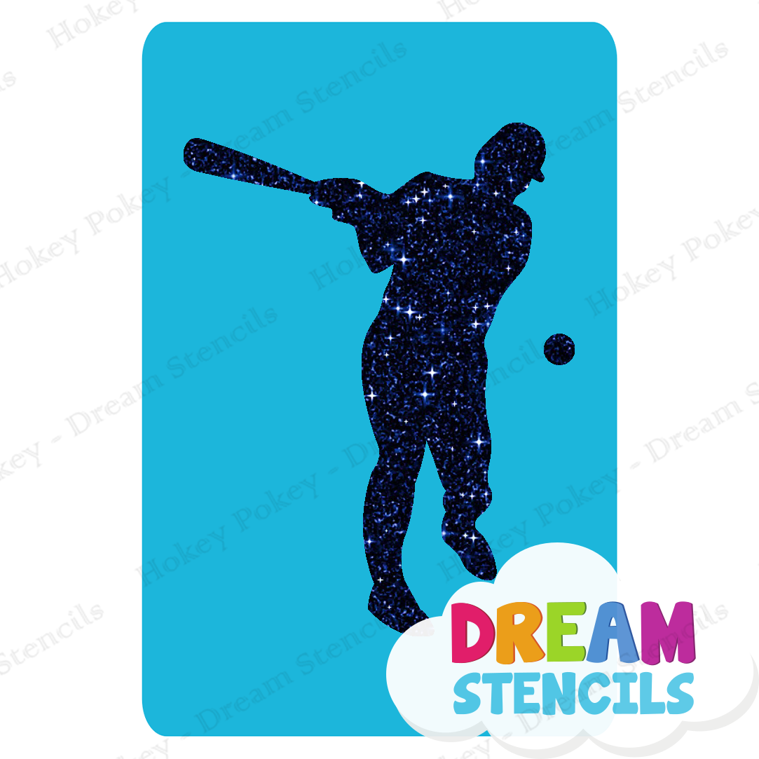 Picture of Baseball Player - 1 - Vinyl Stencil - 346