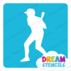 Picture of Baseball Player - 2 - Vinyl Stencil - 347