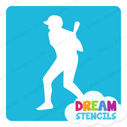 Picture of Baseball Player - 2 - Vinyl Stencil - 347