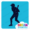 Picture of Baseball Player - 2 - Vinyl Stencil - 347